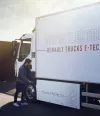 Man charging Renault Trucks E-Tech D